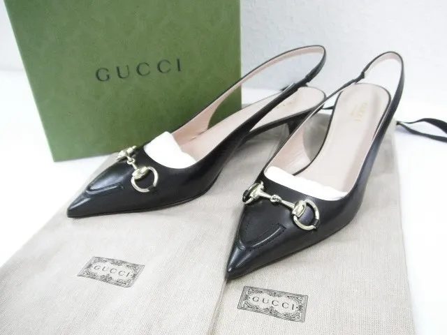 GUCCIグッチの靴ビット金具ヒールパンプスを買取させていた...