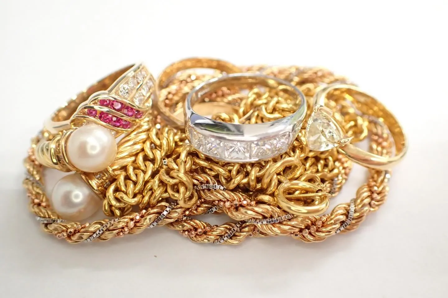 貴金属ジュエリー宝石金プラチナダイヤルビー真珠パールK18P...