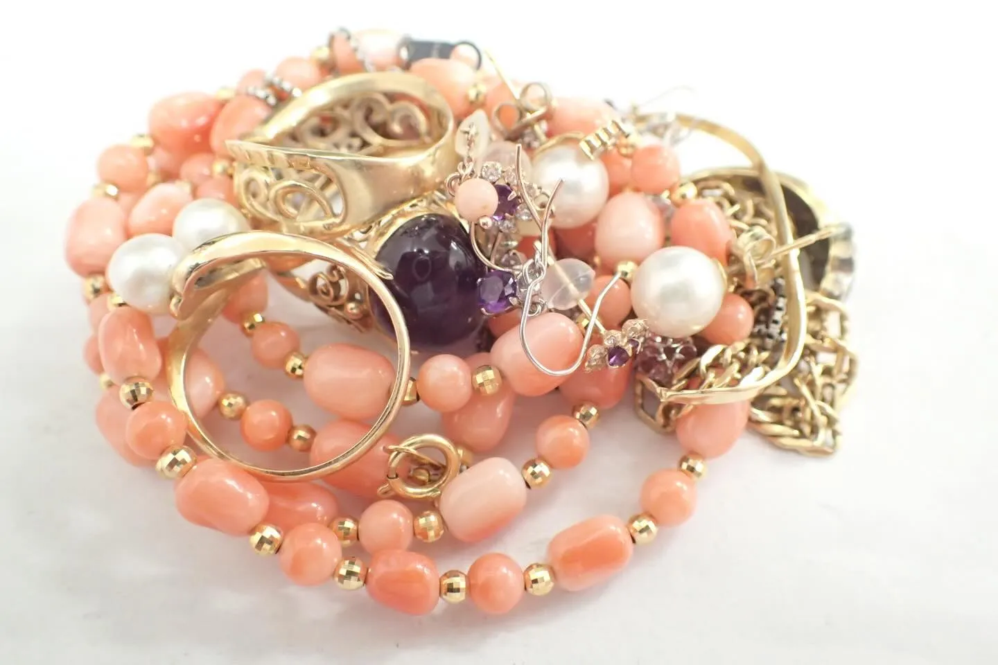 貴金属ジュエリー宝石金プラチナダイヤ珊瑚サンゴ真珠パール18...